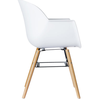 WISEMAN chair, with seat cushions, pack of 2, white.