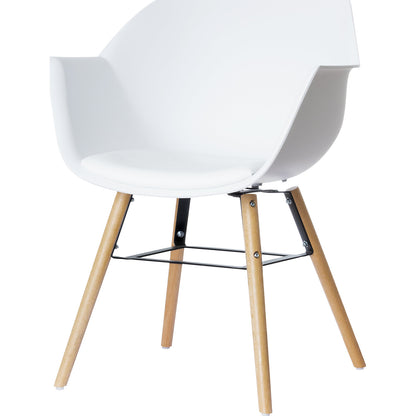 WISEMAN chair, with seat cushions, pack of 2, white.