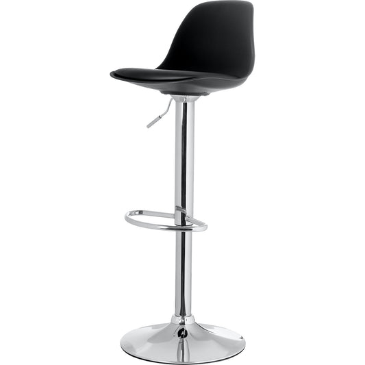BOBBA bar stool, with seat cushions, pack of 2, black.