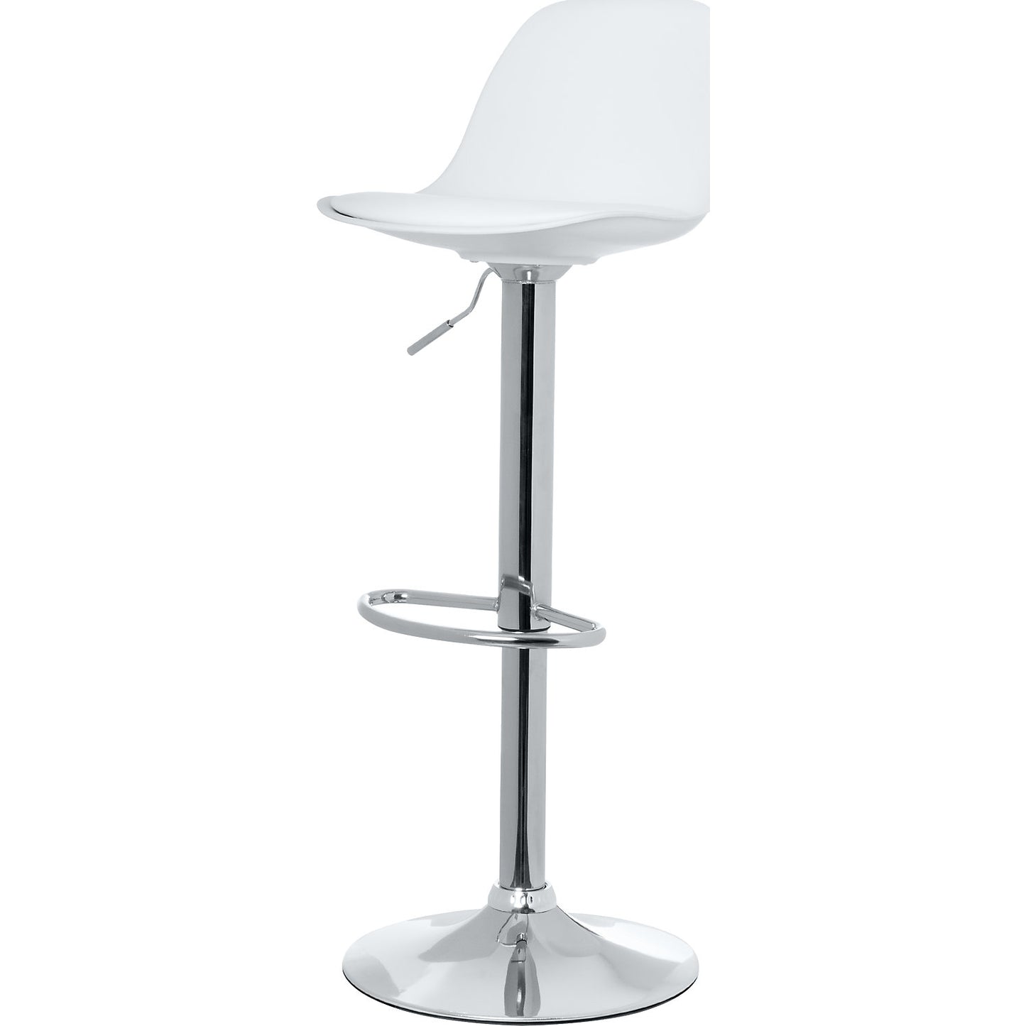 BOBBA bar stool, with seat cushions, pack of 2, white.