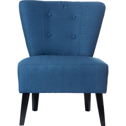 BRIGHTON armchair, feet made of solid wood, blue.