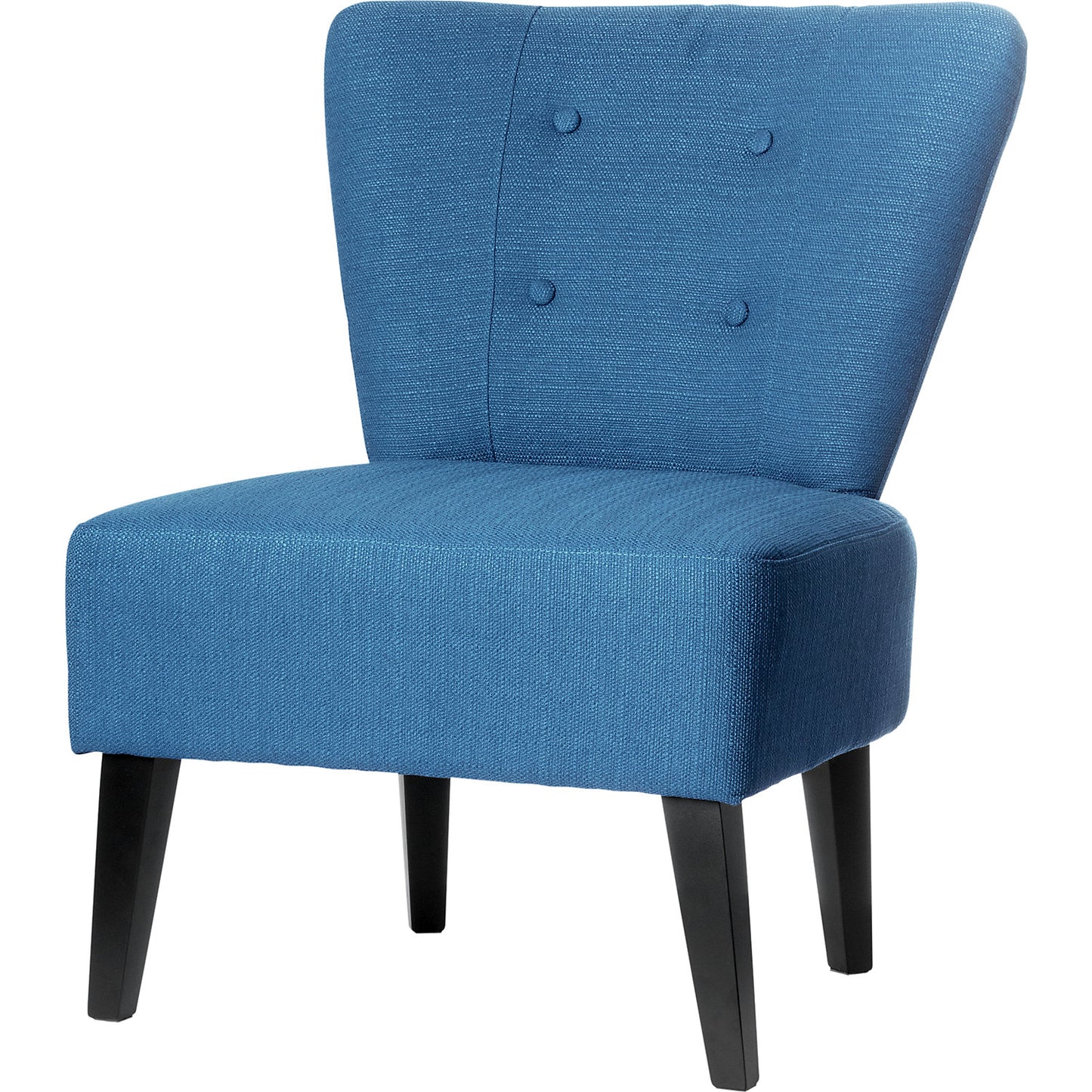BRIGHTON armchair, feet made of solid wood, blue.