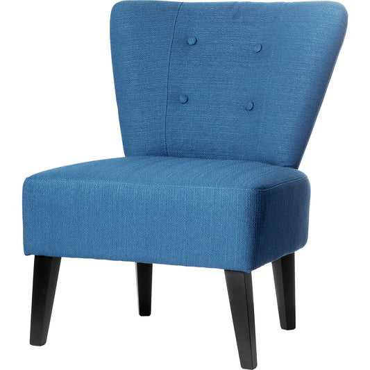 BRIGHTON armchair, feet made of solid wood, blue.