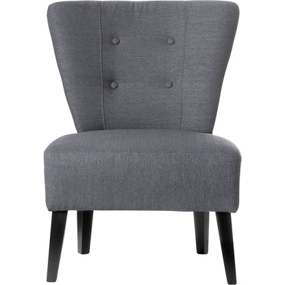 BRIGHTON armchair, feet made of solid wood, charcoal.