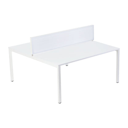 Desk for teams of two, width 1600 mm, depth 600 / 1260 mm, white.