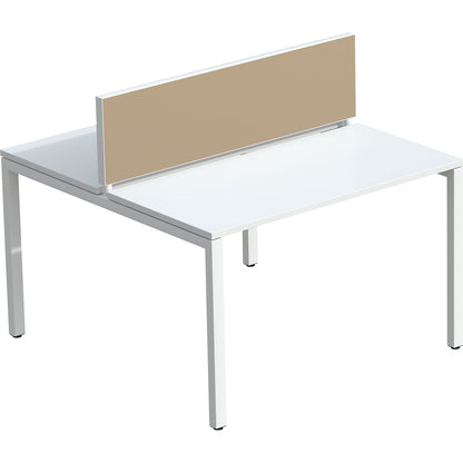 Table partition for team desks, width 1600 mm, sand cover.