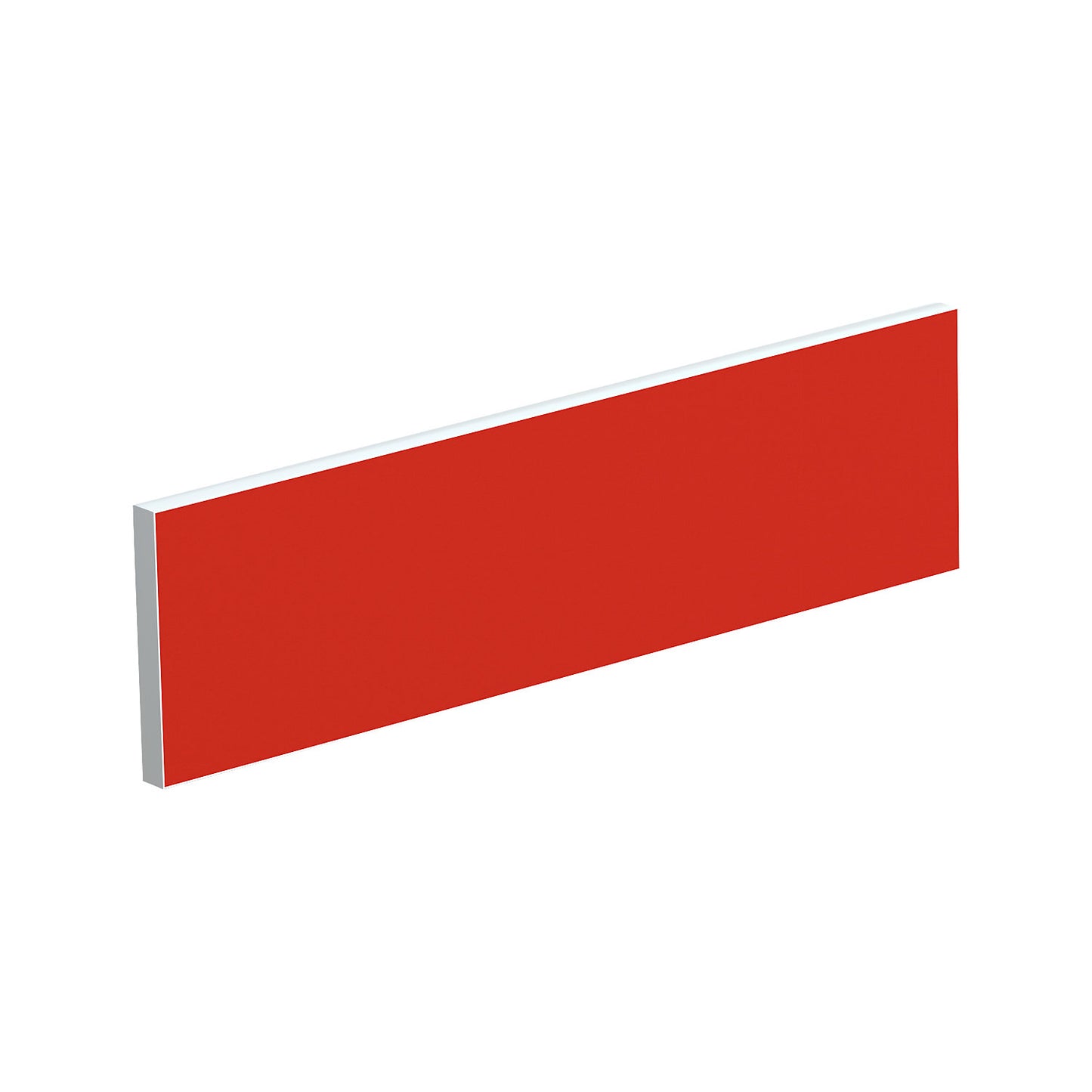 Table partition for team desks, width 1400 mm, red cover.
