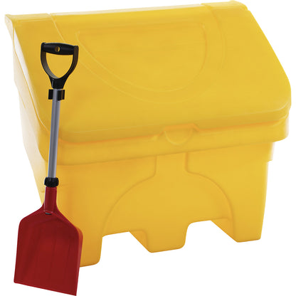 Grit container, capacity 130 l, yellow.