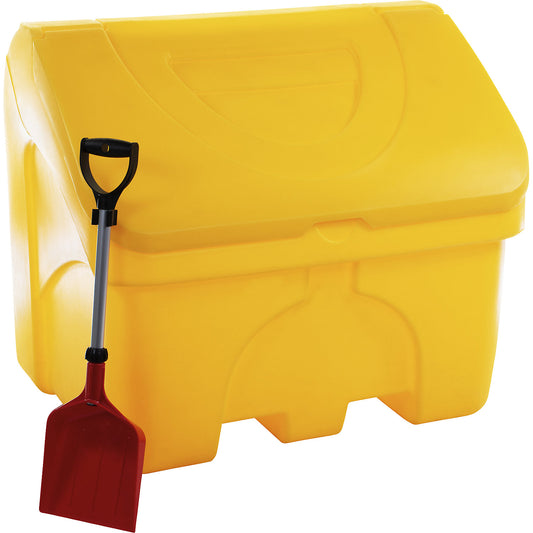 Grit container, capacity 400 l, yellow.