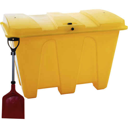 Grit container, capacity 500 l, yellow.