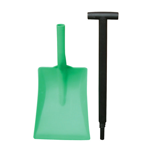 2-part hand shovel, length 315 mm, green.