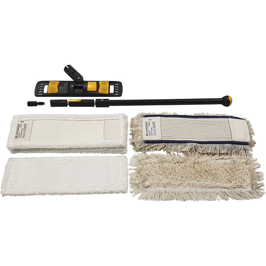 SCANDIC X telescopic handle cleaning set, telescopic handle 800 - 1710 mm, with 10 mops.