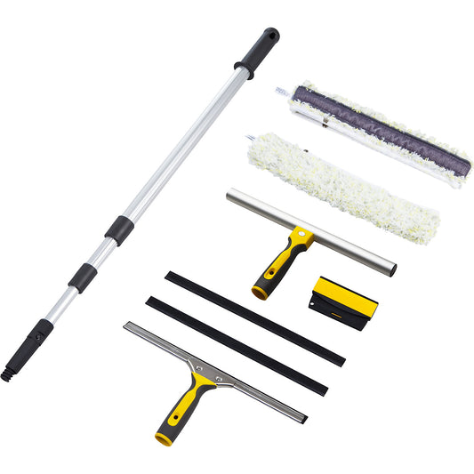 TOPLOCK window cleaning set, telescopic rod, window wiper, T-bar, cover 350 mm.