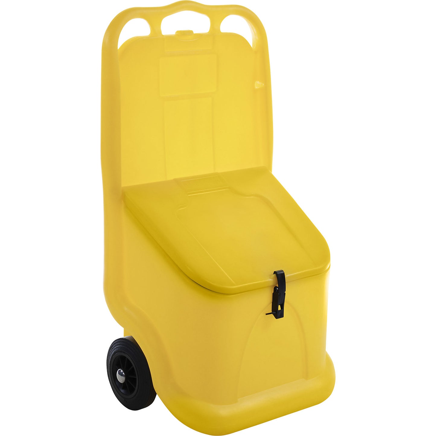 Salt spreader, ideal for bulk materials, capacity 75 l, yellow.