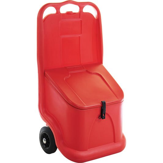 Salt spreader, ideal for bulk materials, capacity 75 l, red.