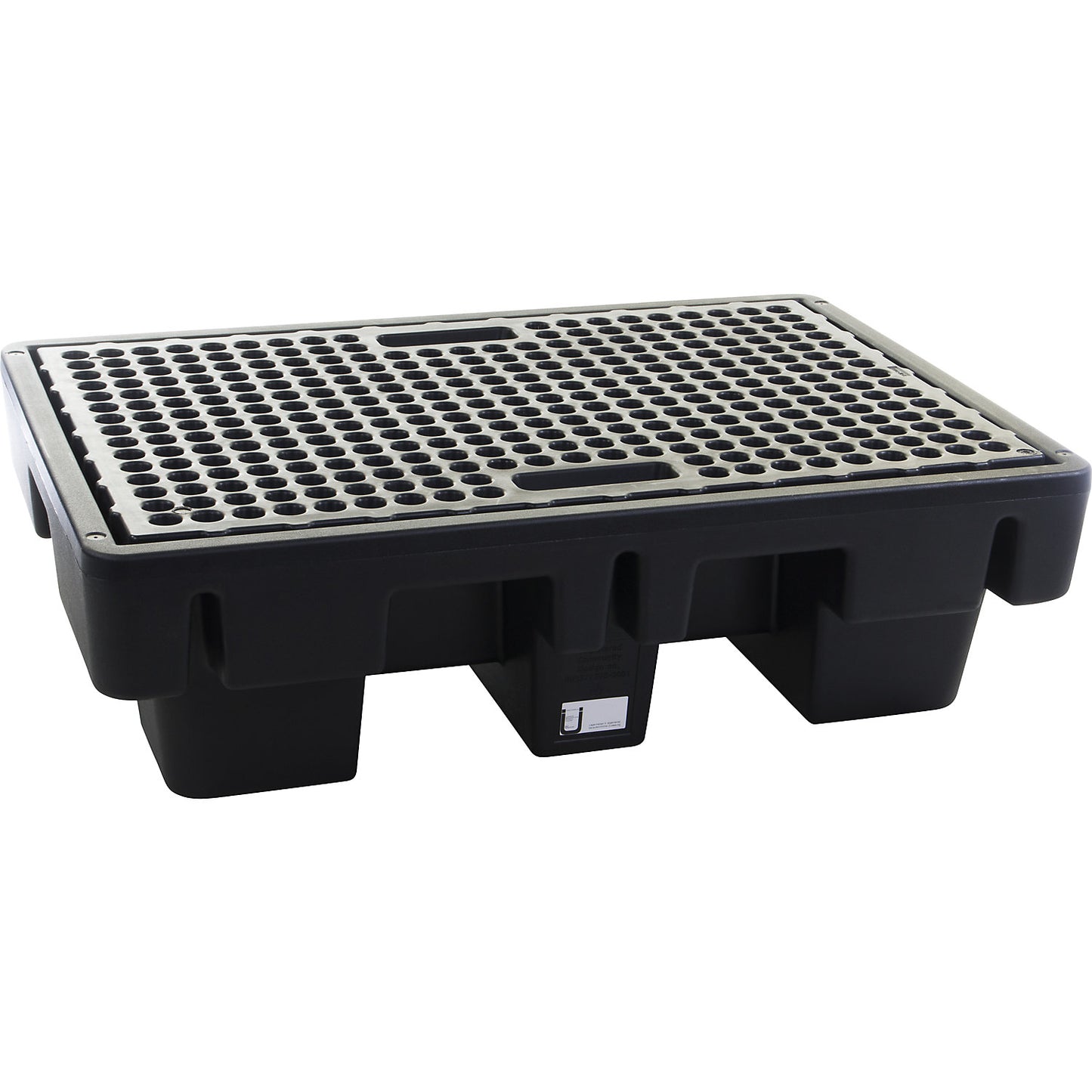 PE drum sump for 2 x 200 l drums, sump capacity 220 l, with PE grate, LxWxH 910 x 1310 x 380 mm.