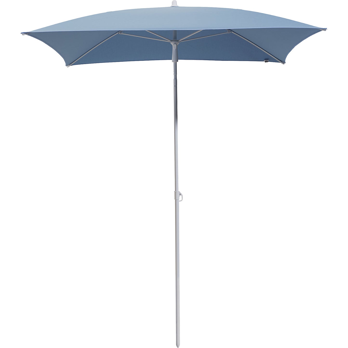 Parasol, square, LxW 1600 x 1600 mm, frame white, sky blue.