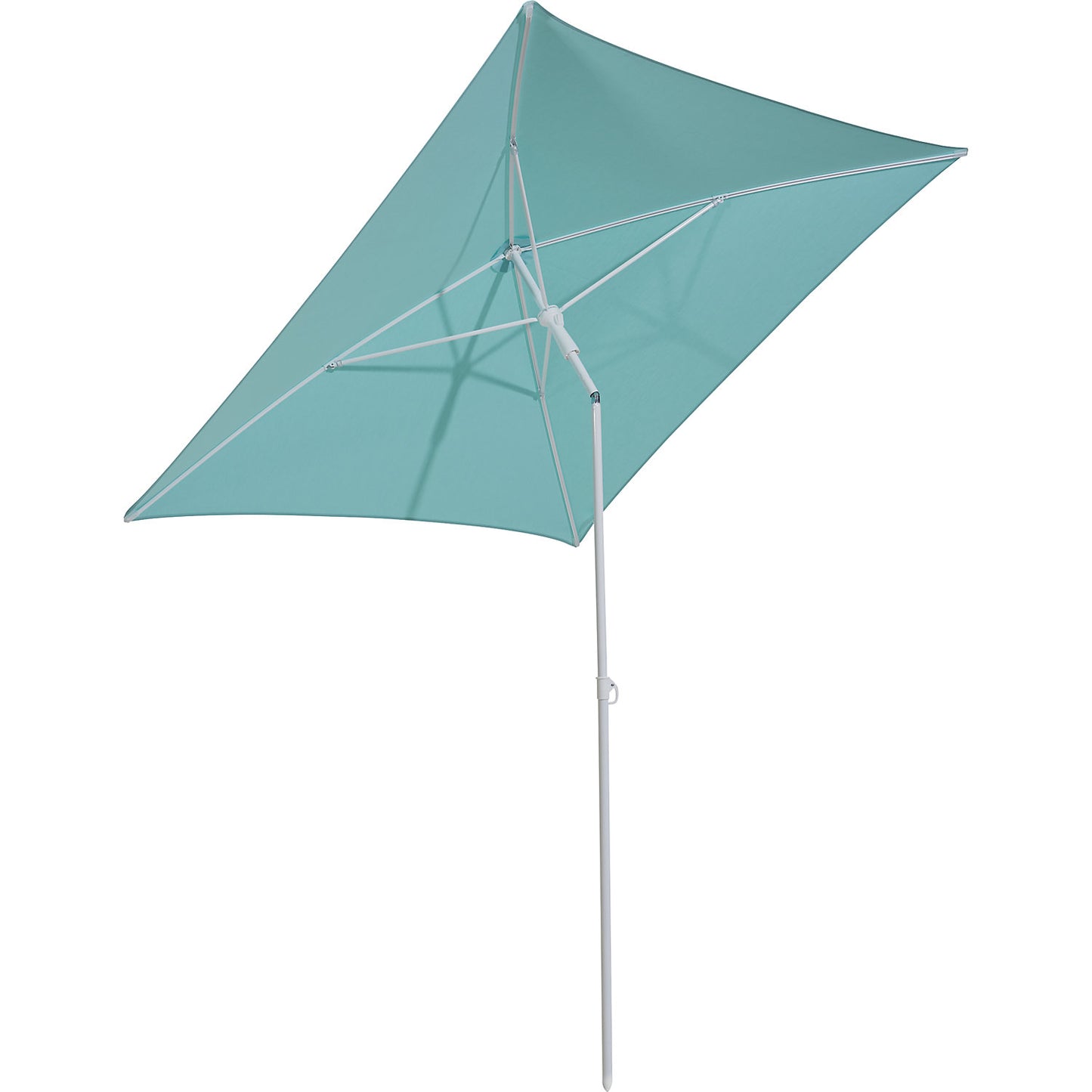 Parasol, square, LxW 1600 x 1600 mm, frame white, aqua.