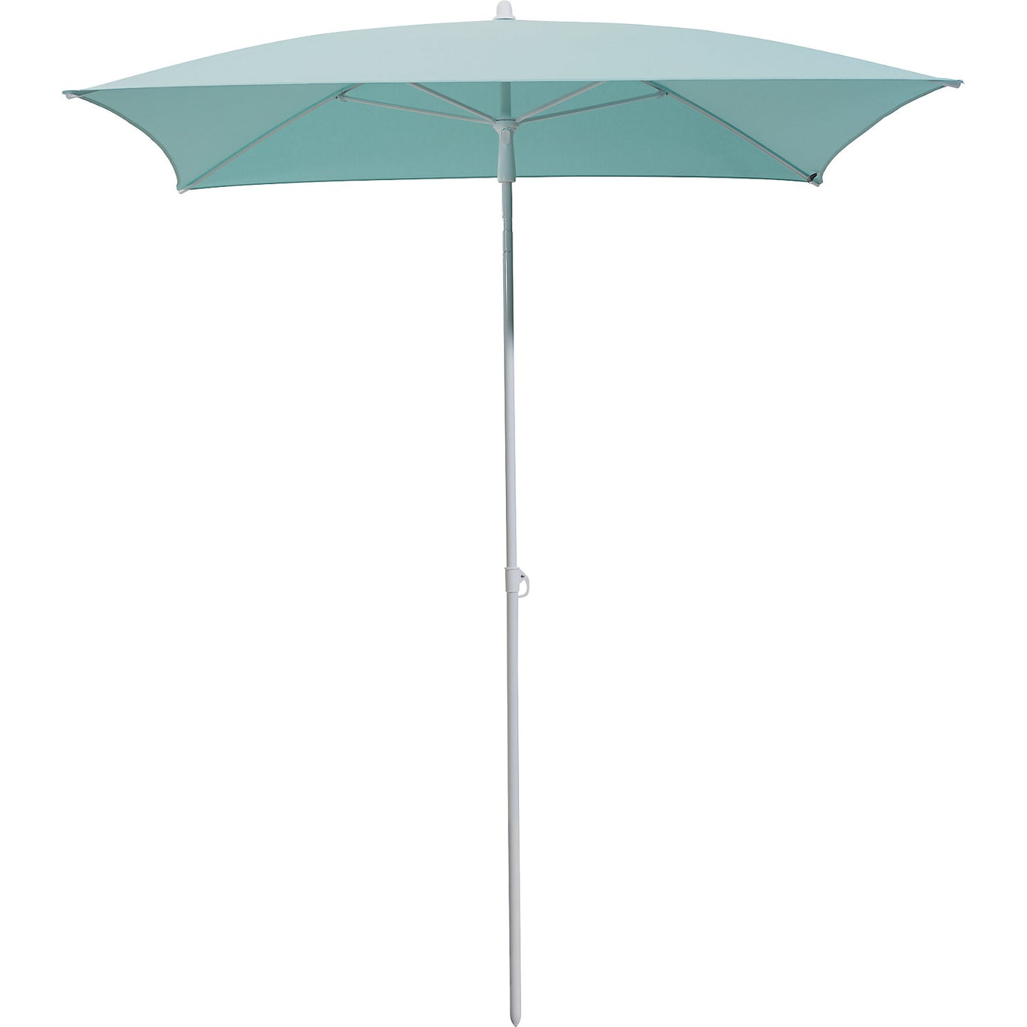 Parasol, square, LxW 1600 x 1600 mm, frame white, aqua.