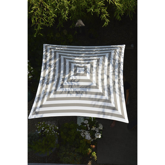 Parasol, square, LxW 1600 x 1600 mm, frame white, white / taupe.
