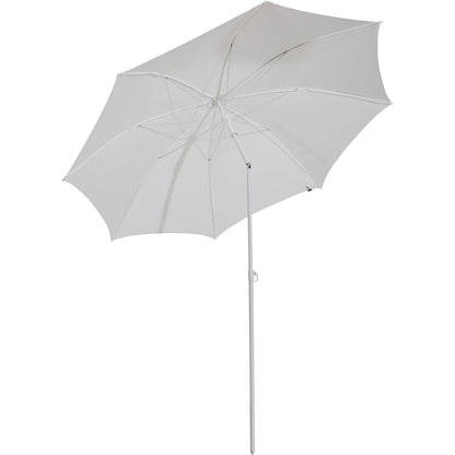 Parasol, round design, Ø 2000 mm, white frame, white.