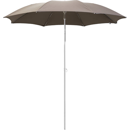 Parasol, round design, Ø 2000 mm, white frame, taupe.