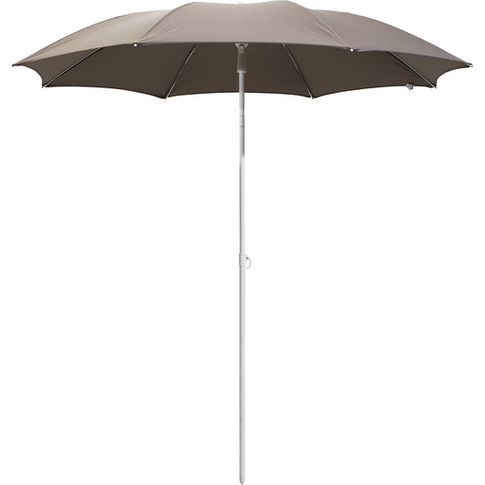 Parasol, round design, Ø 2000 mm, white frame, taupe.