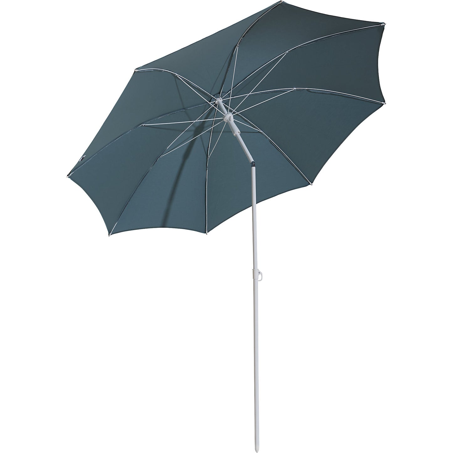 Parasol, round design, Ø 2000 mm, white frame, sea blue.