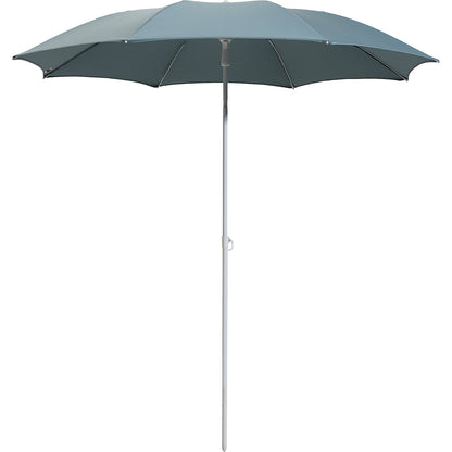 Parasol, round design, Ø 2000 mm, white frame, sea blue.