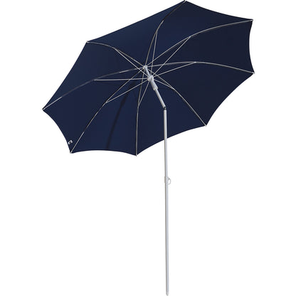 Parasol, round design, Ø 2000 mm, white frame, blue.