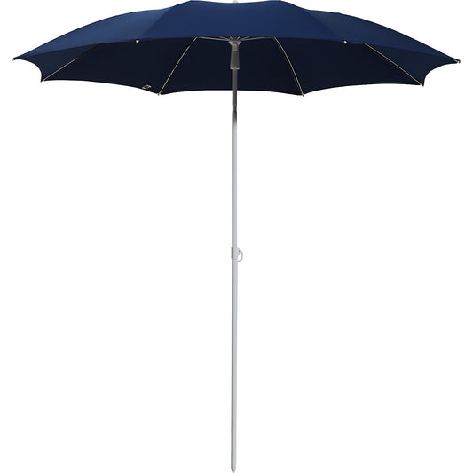 Parasol, round design, Ø 2000 mm, white frame, blue.