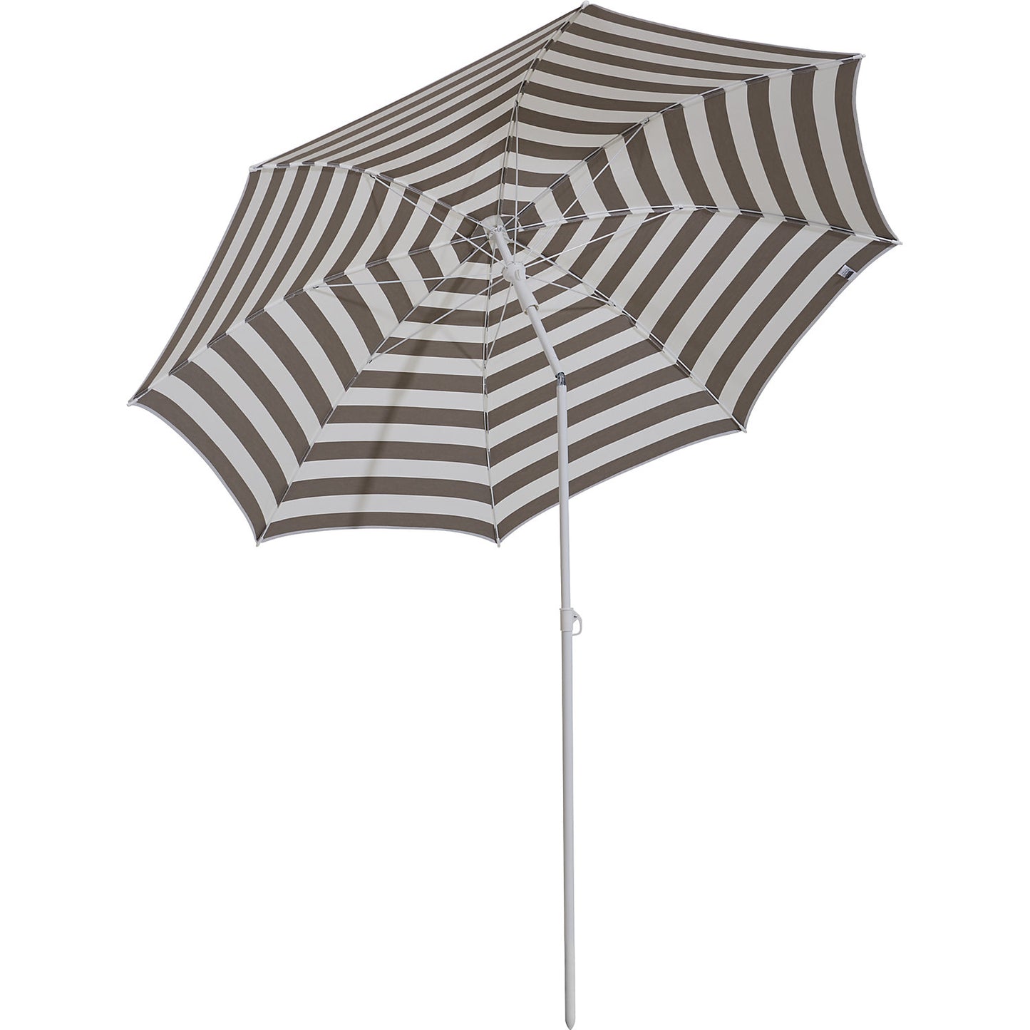 Parasol, round design, Ø 2000 mm, white frame, white / taupe.