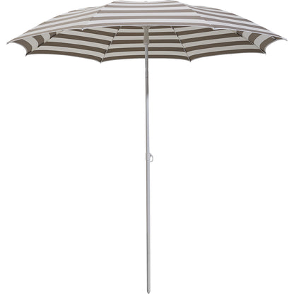 Parasol, round design, Ø 2000 mm, white frame, white / taupe.