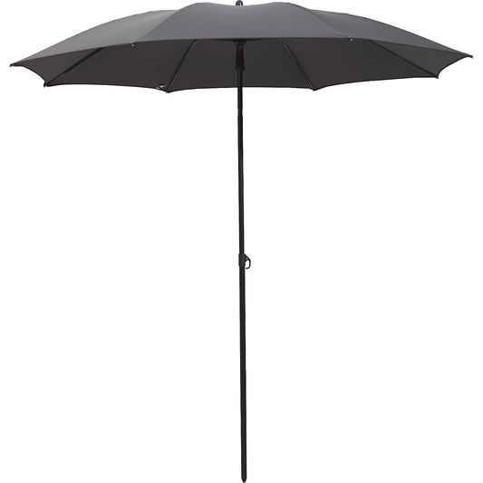 Parasol, round design, Ø 2000 mm, charcoal frame, grey.
