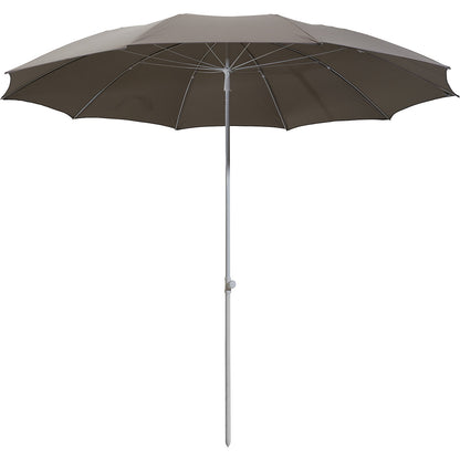 Parasol, round design, Ø 2800 mm, white frame, taupe.
