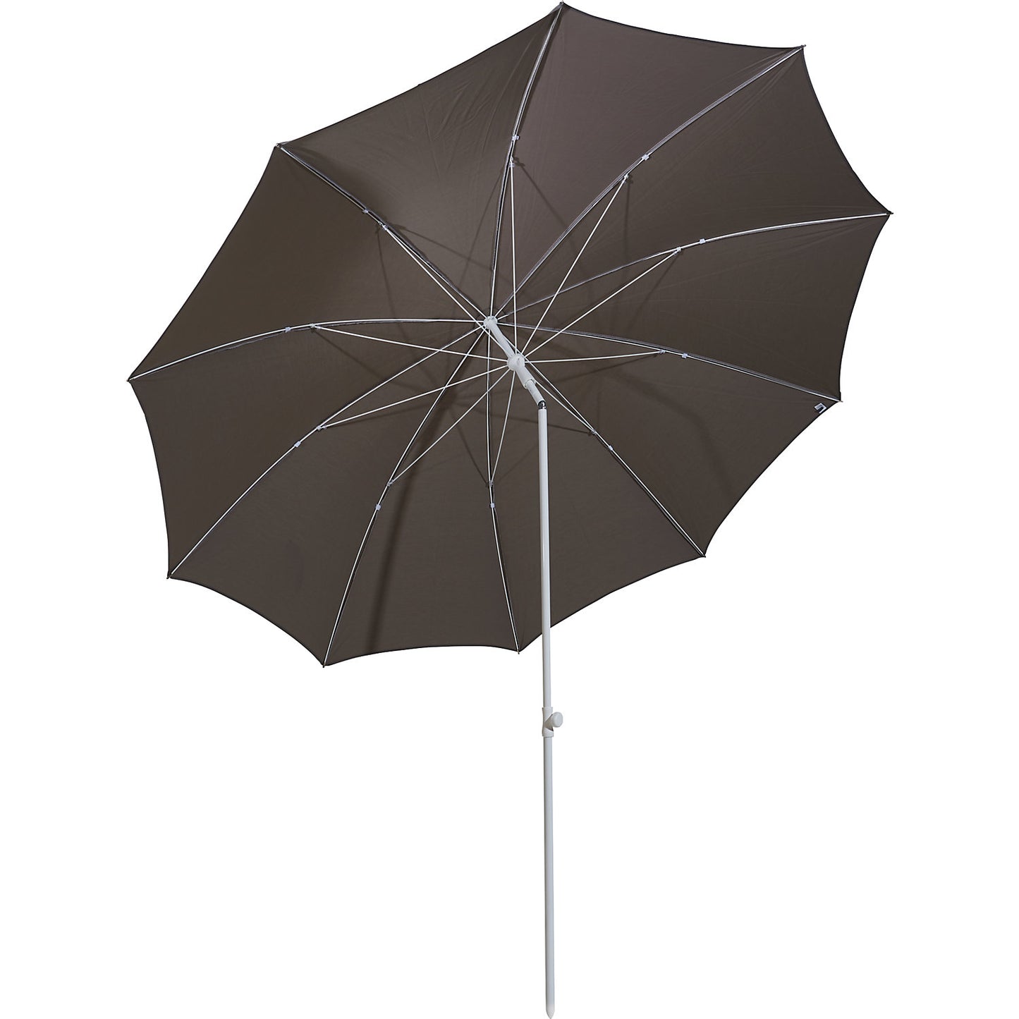 Parasol, round design, Ø 2800 mm, white frame, taupe.