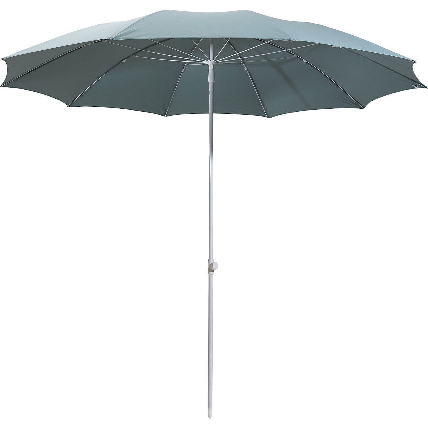 Parasol, round design, Ø 2800 mm, white frame, sea blue.