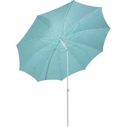 Parasol, round design, Ø 2800 mm, white frame, aqua.