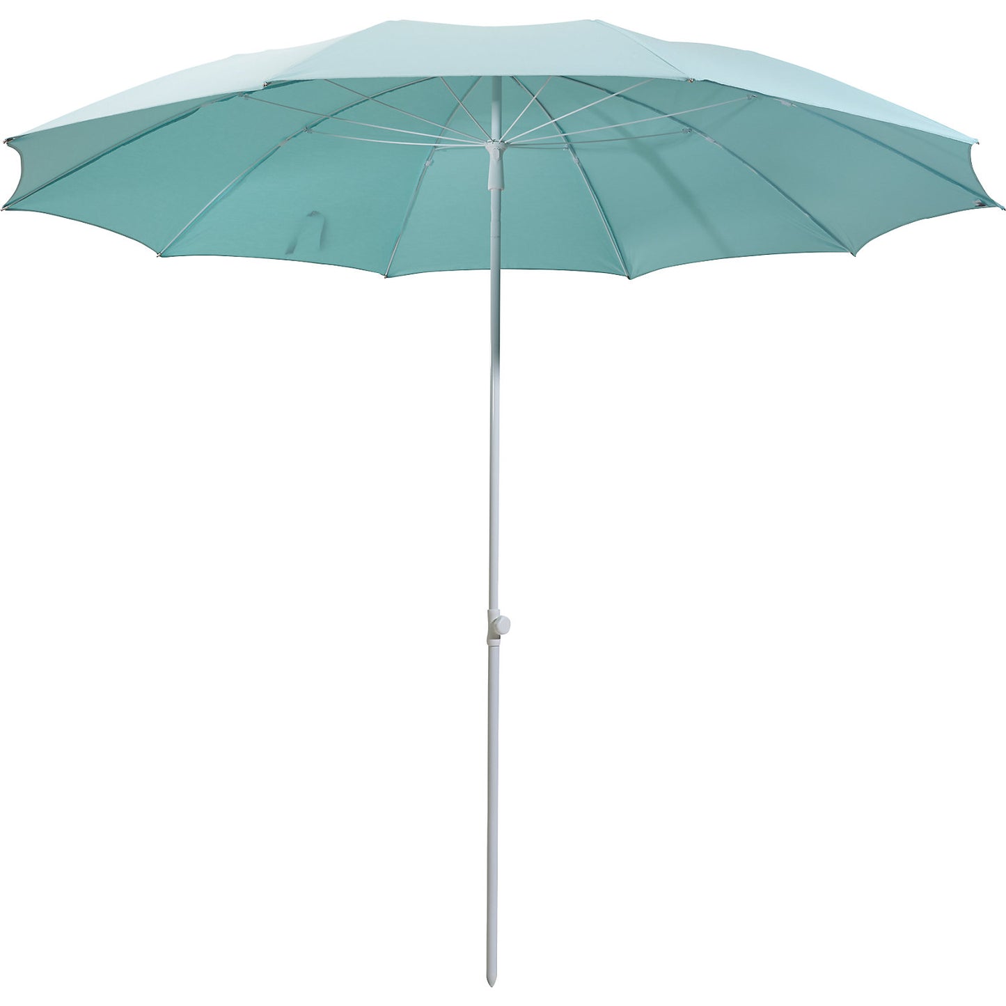 Parasol, round design, Ø 2800 mm, white frame, aqua.