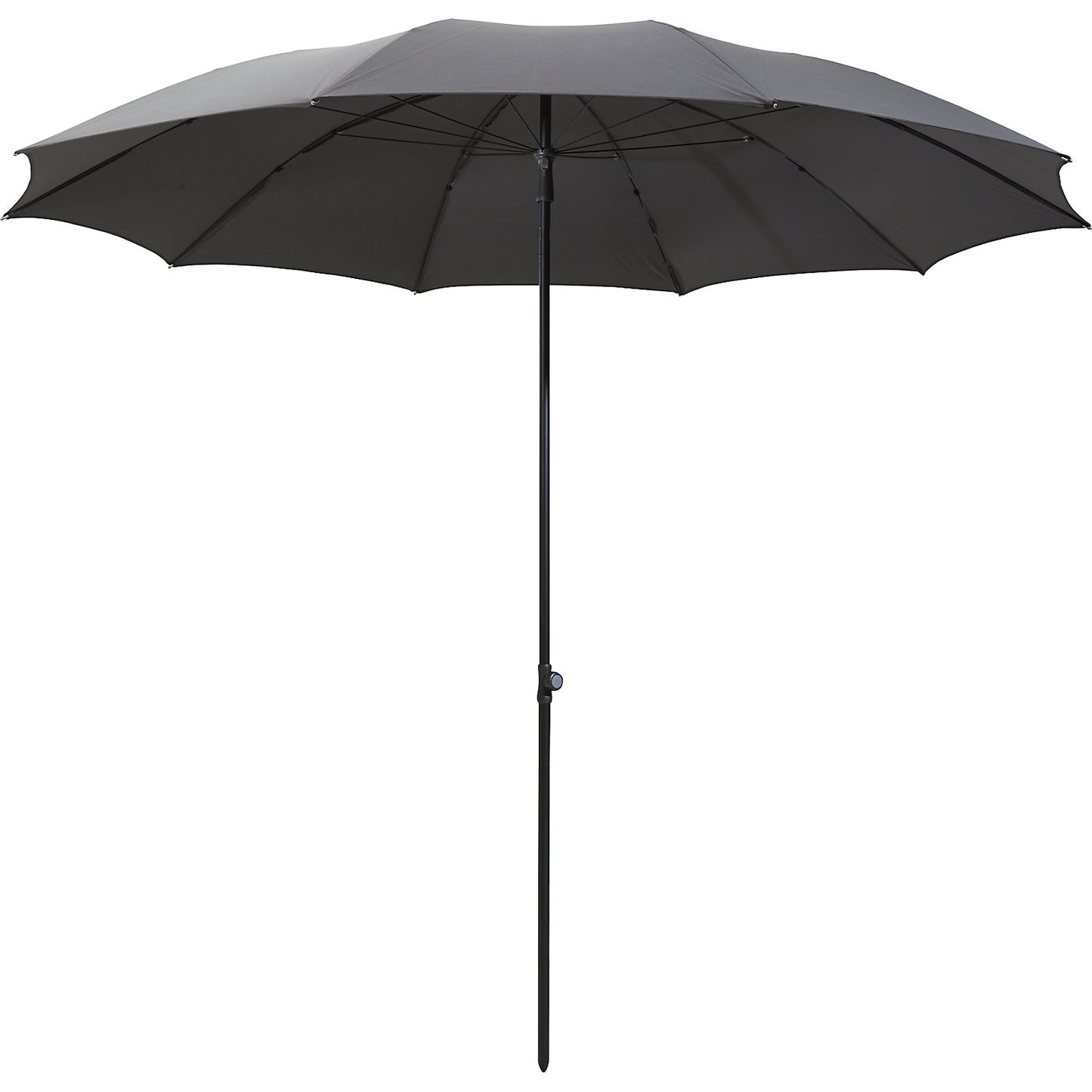 Parasol, round design, Ø 2800 mm, charcoal frame, grey.