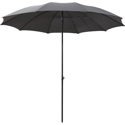 Parasol, round design, Ø 2800 mm, charcoal frame, grey.