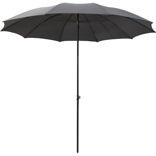 Parasol, round design, Ø 2800 mm, charcoal frame, grey.