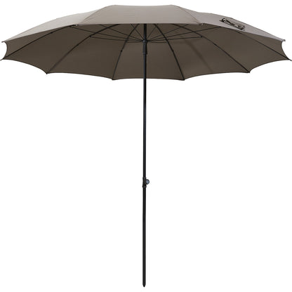 Parasol, round design, Ø 2800 mm, charcoal frame, taupe.