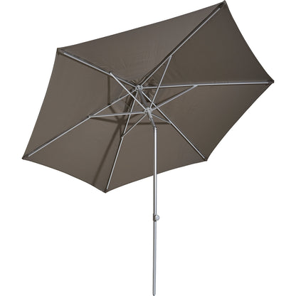 Parasol, square design, Ø 3000 mm, aluminium frame, taupe.