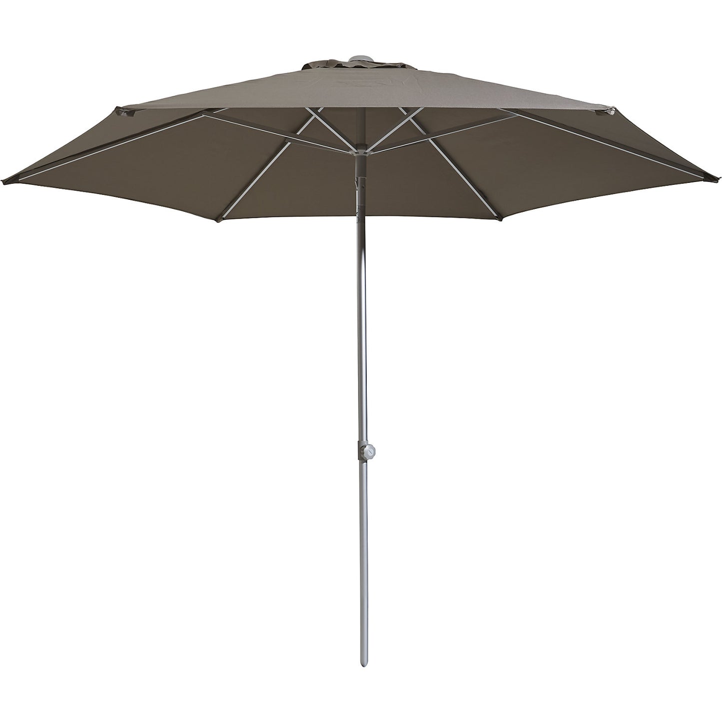 Parasol, square design, Ø 3000 mm, aluminium frame, taupe.