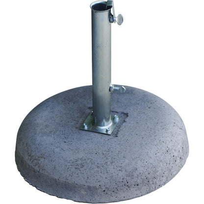 Parasol base, round, made of natural concrete, for pole Ø up to 38 mm.
