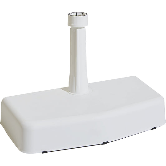 Parasol base, rectangular, HxWxD 90 x 500 x 250 mm, for pole Ø 19 - 38 mm.