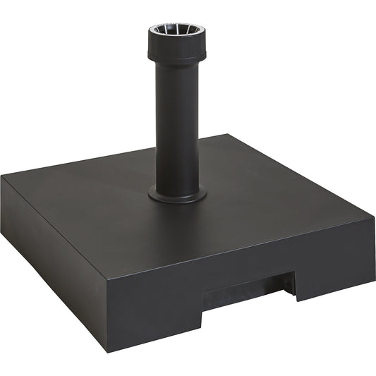 Parasol base with castor, HxWxD 100 x 400 x 400 mm, for pole Ø 21 - 54 mm, black.