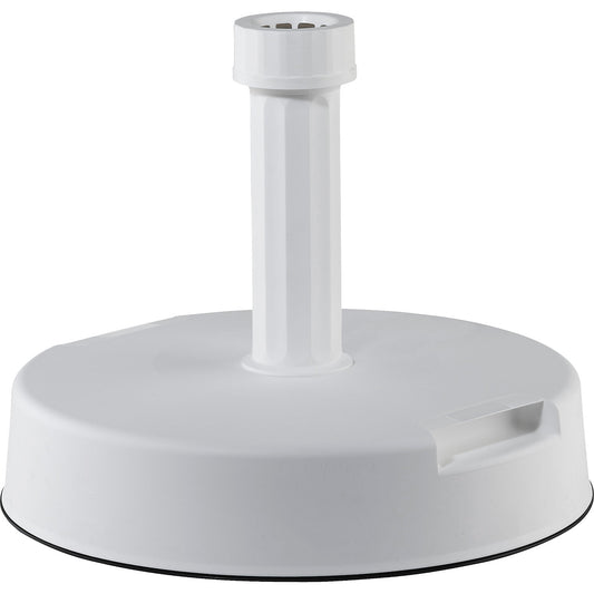 Parasol base, round, HxØ 90 x 400 mm, for pole Ø 19 - 38 mm, white.