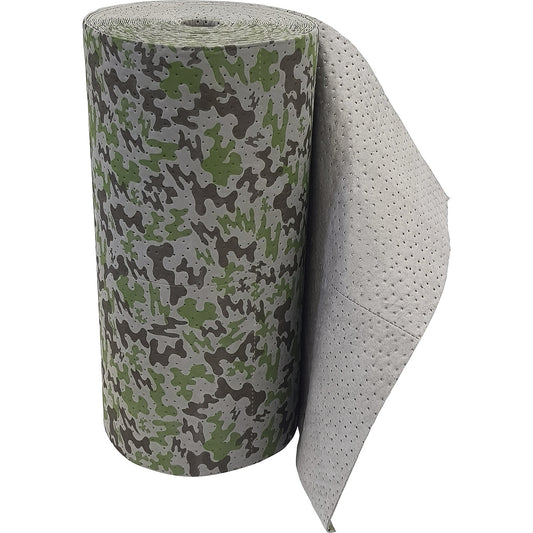 BASIC absorbent sheeting, sheet roll, camouflage, universal, 800 mm x 4 m, pack of 2.
